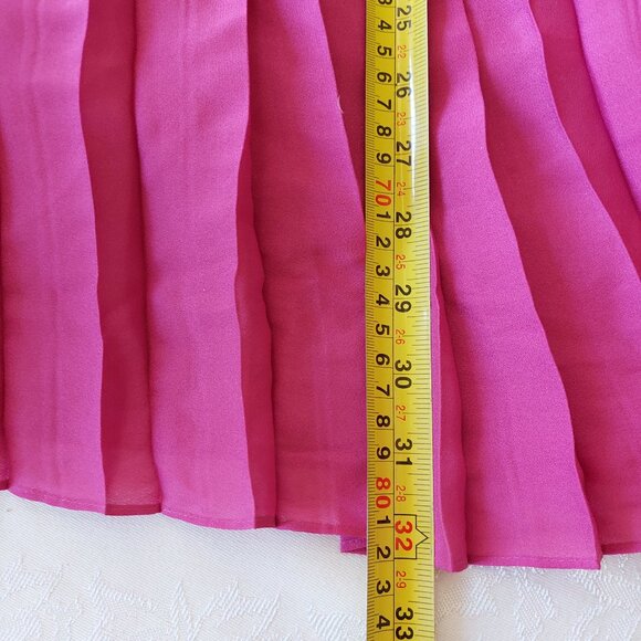 BCBGeneration Pink/Peach Babydoll Strappy Pleated Mini Dress, Size M - Picture 7 of 8